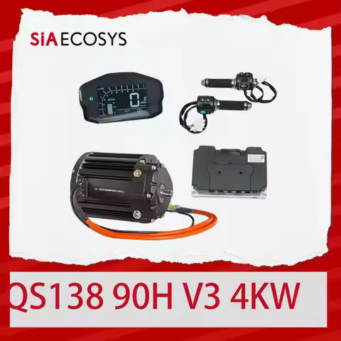 New QS138 90H V3 4KW 7200rpm with 1:2.35 gear box Mid Drive Motor Kits with ND72680 Controller 350A