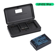 PALO LP-E12 / E12 LP12 เครื่องชาร์จ LCD แบบสองช่อง + การจับคู่แบตเตอรี่ Canon EOS M EOS M2 EOS m50 E