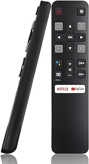 Remote Control (RC802V FNR1) Replacement for All TCL TV, Compatible for All TCL LCD LED QLED 3D 4K UHD Smart TV with Shortcut Buttons, Without Voice Function