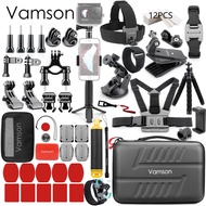 Vamson ชุดอุปกรณ์เสริมสำหรับ Gopro 11 10 9สำหรับ Go Pro ฮีโร่9 8 7 6 5ชุดเมาท์สำหรับ Insta360 X3 X2 RS สำหรับ DJI Osmo Action 3 VS84