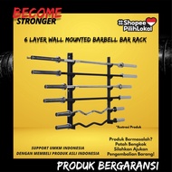 Rack Stick Bar 6 Layer Wall Barbell Bar Rack Storage Bar Rack Storage Bar Rack Six Ten Barbell Bar R
