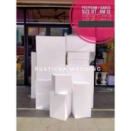 Polyfoam Gabus Cucuk Bunga Gabus Petak Polistren Stand Box Bunga Flower Foam Box Polystyrene Square 