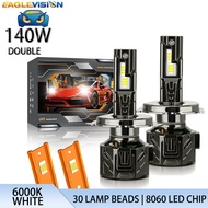 【EAGLEVISION】2PCS A25 high power double copper pipe headlights (electroplating) h4 led headlight for