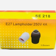 12PCS x E27 LAMP HOLDER (WHITE) Socket Lampu Mentol LED Bulb Lampholder