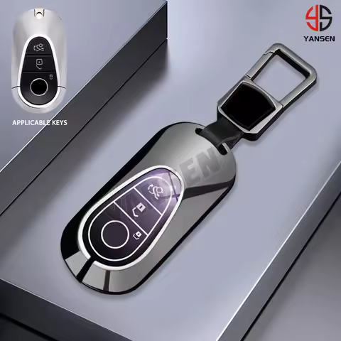 For Mercedes Benz C S GLC EQE EQS 300 350 450 500 560 580 AMG 2025 Keychain Keyring Key Case Cover