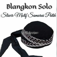 Blangkon Solo Sliwir Motif Samurai Putih