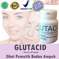 Suplemen Glutacid Asli Original Obat Pemutih Badan &amp; Wajah Manjur