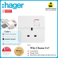 Hager 13A Single Socket [Singapore Local Authorized Seller]