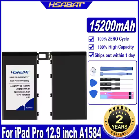 HSABAT 15200mAh A1584 A1652 A1577 Tablet battery Battery for iPad Pro 12.9 inch A1584 A1652 A1577 Ba