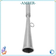 AMBER Handheld Foghorn, Silver Removable Mouthpiece Boat Fog Horn, Sturdy Structure 304 Stainless St
