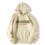 VINTAGE BIG SIZE HOODIE JUMBO BEIGE DISTRO HOODIE MEN WOMEN HOODIE LOS ANGELES HOODIE SIZE S M L XL 