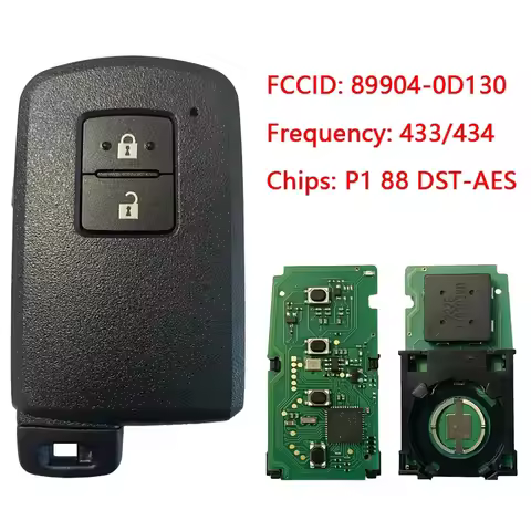 CN007158 Aftermarket 2 Button Key For Toyota Yaris Auris Smart Remote BA7EQ P1 88 DST-AES Chip 433MH