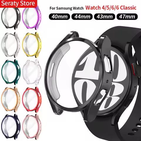 Case for Samsung Galaxy Watch 6 40mm 44mm Screen Protector Soft TPU All-Around Protective Cover for 