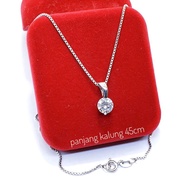Necklace 925 Silver PendantWanita with White Gold Plating Authentic 925 Silver Necklace Jewelry/
