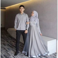 KEMEJA Agoda Couple Dress, Long Party Shirt, Premium Velvet Brocade Material