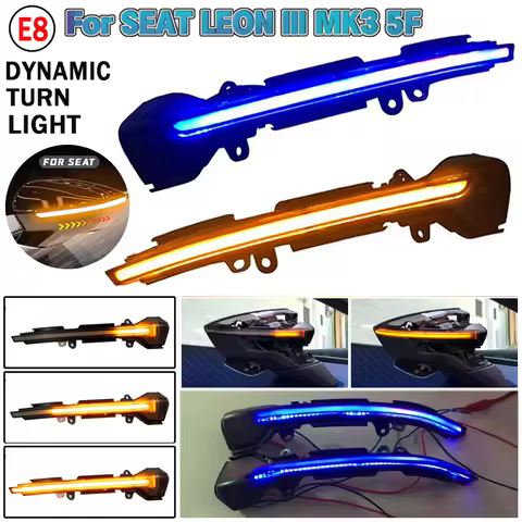 Dynamic Turn Signal LED Rear View Mirror Indicating Flash For Seat Leon III MK3 5F ST FR Cupra Ibiza