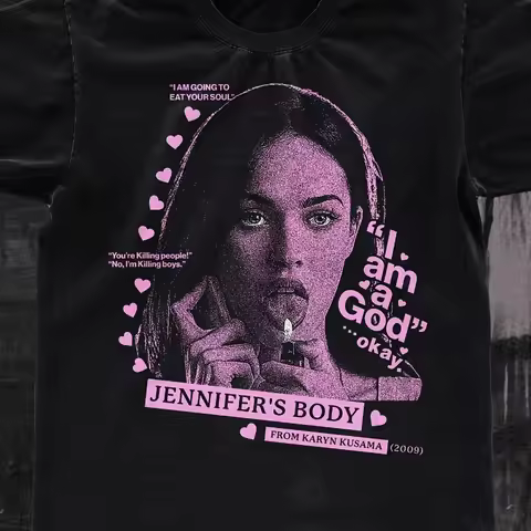 Jennifer's Body T-shirt Megan Fox Horror Themed T-shirt Summer New Casual Unisex T-shirt