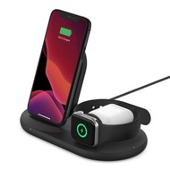 BOOST CHARGE  Apple裝置專用3合1無線充電器(黑)(三腳插頭英標)