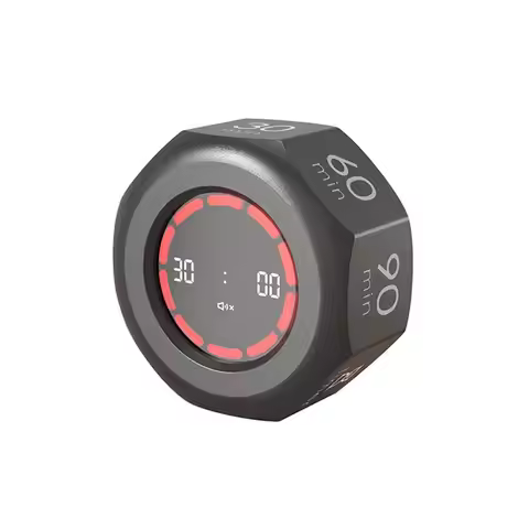 Qy-Multi-Hexagon Cube Timer 90-Minute Sensor Digital Timer With LED Screen 7 Set Time Management Too