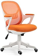 Office Chair Gaming Chair Barber Comfy Computer Chair Adjustable Height Office Chair with Chrome Base Padded Swivel Chair,Blue (Orange) lofty ambition