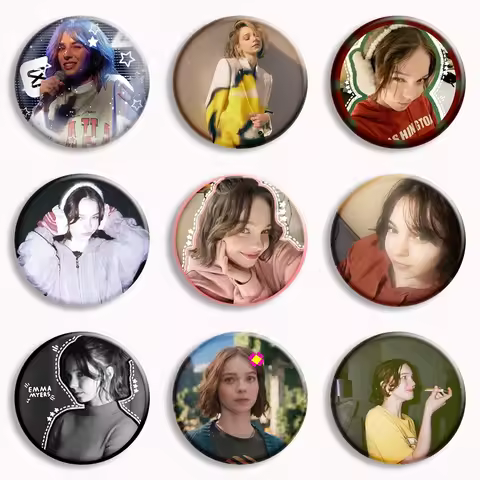 Emma Myers Aesthetic Soft Button Pin Hot Singer Brooches Badge Bag Accessories Jewelry Fans Collect 