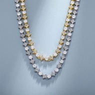 GOLD STAR Iced Zircon Tennis Bracelet Men's Necklace Diamond 18K Gold Plated White Gold Luxury Acces
