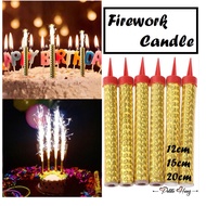 [Petite Houz] 1 Pcs Fire Sparklers Candle Birthday Sparkling Firework Candle Topper 网红生日烟花蜡烛 Lilin A