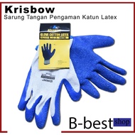 KATUN Krisbow Work Gloves / LATEX COTTON GLOVES safety gloves for work