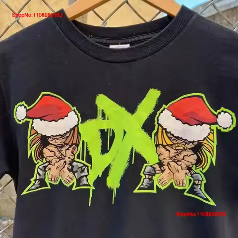Vtg D Generation Christmas Wrestling Shawn michael short sleeve shirt KV34375 vintage Washed streetw