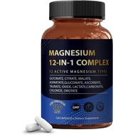 Puravita Magnesium Complex 700mg 12 in 1 Magnesium Supplement with Glycinate, Citrate, Malate & More
