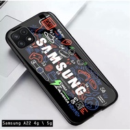 (SC17) Samsung A22 4G Glass Softcase - Hp Casing - Hp Glass Softcase Samsung A22 4G - Samsung A22 4G