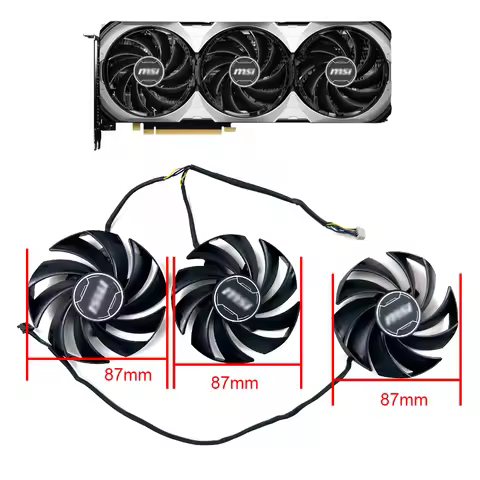 Cooling Fan 87mm 4PIN PLD09210S12HH GPU FAN For MSI GeForce RTX 4070 Ti 4070 4060 Ti 4060 VENTUS 3X
