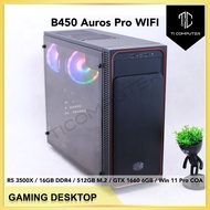 Masterbox E500L GIGABYTE B450 Auros Pro WIFI Ryzen 5 3500X 16GB RAM 512GB M.2 SSD GTX 1660 6GB Refur