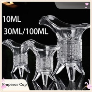 BORAG Chinese Emperor Cup, Ancient Retro Crystal Glass Cup,  Tripod Base Chinese Wine Whiskey Shot G