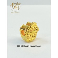 LeClassic 916 6D Hobbit house Rumah Emas Gold Charm 霍比特人之家隔离珠0.45gram