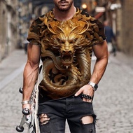 Men's short sleeve T-shirt 3d Dragon print large size short sleeve dragon Shirt animal sweatshirt Me