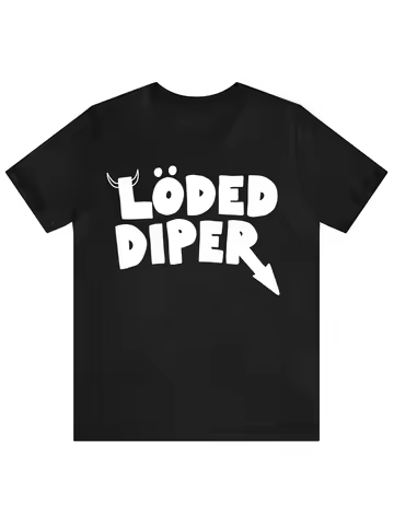 LODED DIAPER Alphabet Print Women's Crew Neck Short Sleeve T-shirt Casual Summer T-Shirt