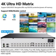 Matrix Switch HDMI 16x16 4K 30Hz 1080P120Hz Profesional Matrix Switch Splitter16 in 16 out HDCP Blu-