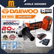 M.Machinery DAEWOO DALAG005 20V Angle Grinder with Side Handle (With Battery & Charger) Korean Produ