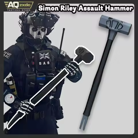 AQzxdc Call of Duty 16 Simon Riley Tactical Assault Hammer, Ghost Nightwar Style Breaching Tool Cosp