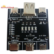 1 Piece UD11A03 Data Cable Detection Board USB Cable Tester Black PCB+Metal 5.5x5cm for IOS Android Type-C Short Circuit On-Off Switching Test Tool