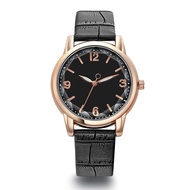 Jam Tangan wanita gaya korea kasual kulit tali Jam Tangan kuarza kecil Jam Tangan