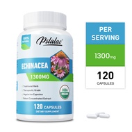 Pslalae Echinacea Extract Capsules,Vegan, Gluten Free Supplement - 30/60/120 Count