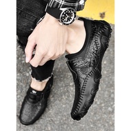 Ou Muzhe Peas Shoes Men's Business Casual Leather Shoes 2023 New Style British Style High-End Drivin