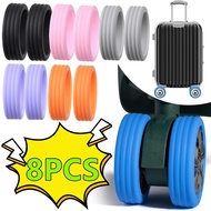 New 8/4PCS Luggage Wheels Protector Silicone Wheels Caster Shoes Travel Luggage Suitcase Reduce Nois