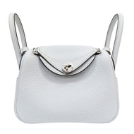 聖杯藍 Taurillon牛皮 Mini Lindy 肩背包 Z刻 銀扣【HERMES 愛馬仕】 H079086