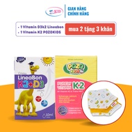 - Vitamin D3K2 Lineabon + POZO pure vitamin K2 + MUSLIN towel