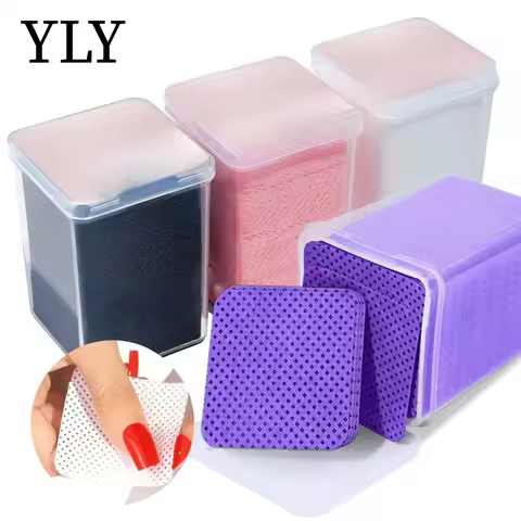 200pcs Lint-Free Nail Polish Remover Cotton Wipes UV Gel Tips Remover Cleaner Paper Pad Nails Polish