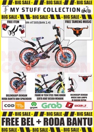 Sepeda Bmx Anak Ukuran 12 Inch Cocok Untuk Usia 2 - 4 Tahun + Roda 4