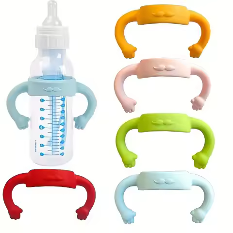 Baby Silicone Bottle Handles Natural Baby Bottle Handle Wide Neck Baby Feeding Handle Easy Carry Han